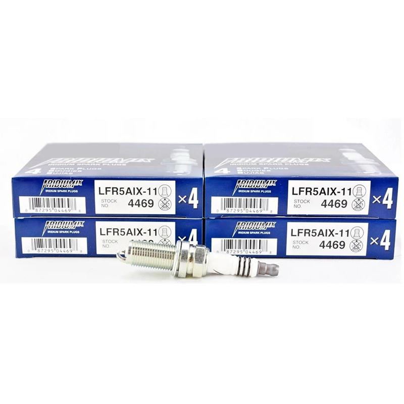 4Pcs LFR5AIX-11 4469 Car Iridium Spark Plug For Toyota Hyundai Infiniti Kia Mercury Nissan Suzuki Yamaha Scion LFR5AIX11