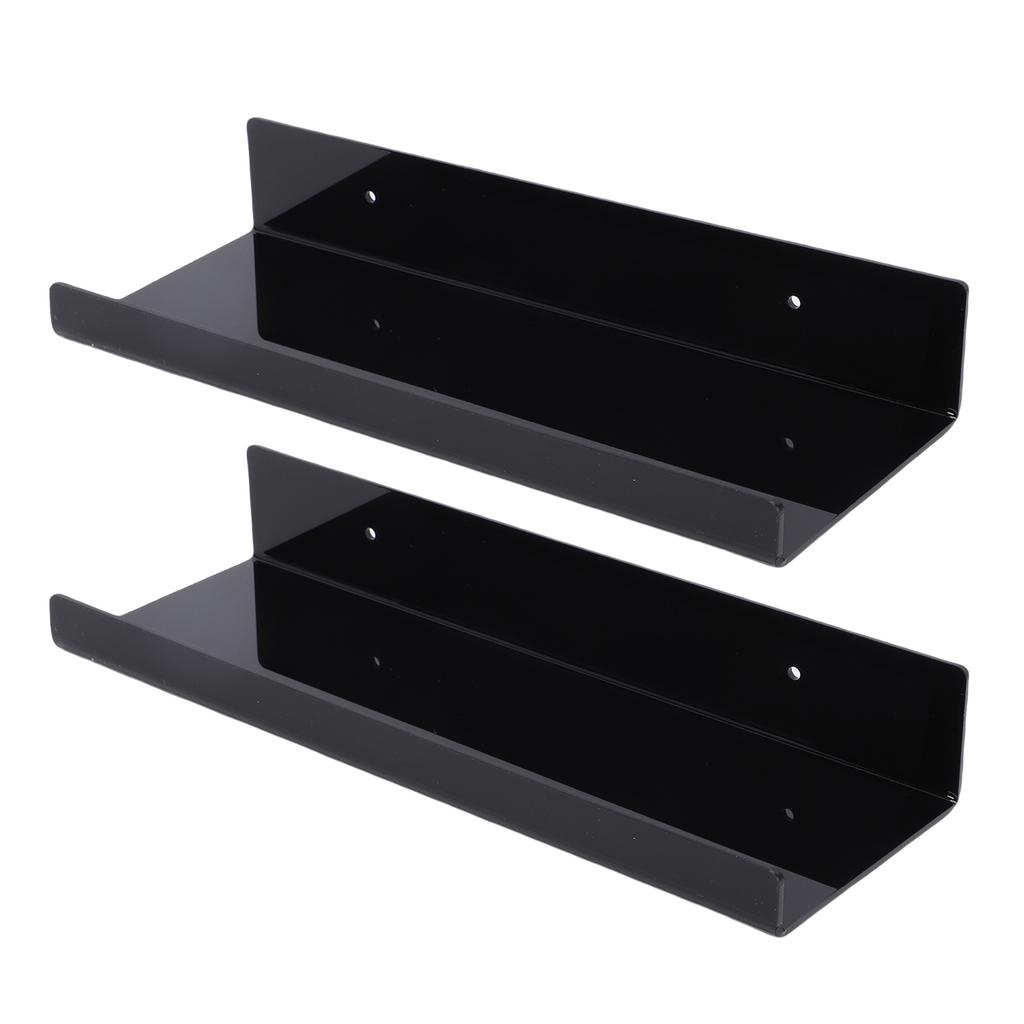 2 Pack Wall Mounted Plant Shelf 12 Inch Acrylic Display Shelf Wall Hanging Shelf Vertical Shelf for Indoor Window