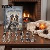Sammlerstücke Australian Shepherd Figuren Der Aussie's Winter-Adventskalender, 24-Tage Countdown Acryl-Schmuckset Limitierte Auflage Weihnachten