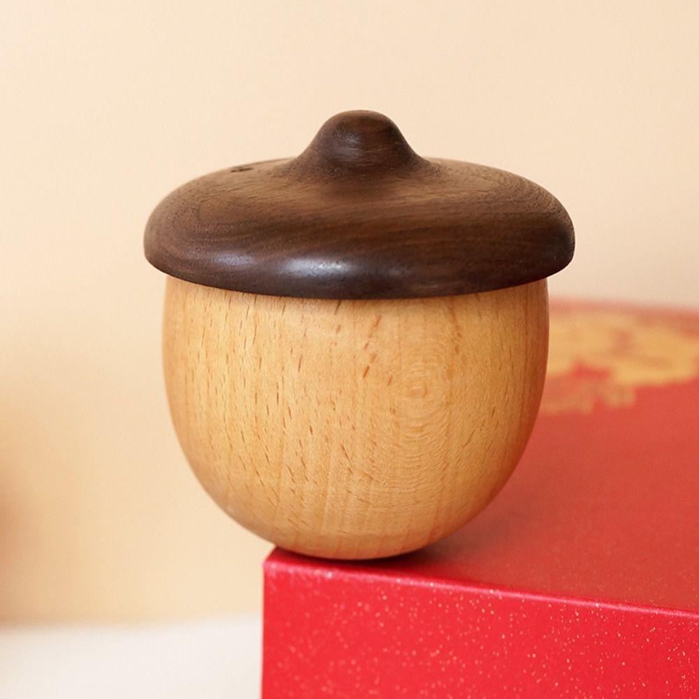 

Музыкальная шкатулка Woodiness Acorn, шлифовальный домашний декор, простота, музыкальные шкатулки ручной работы