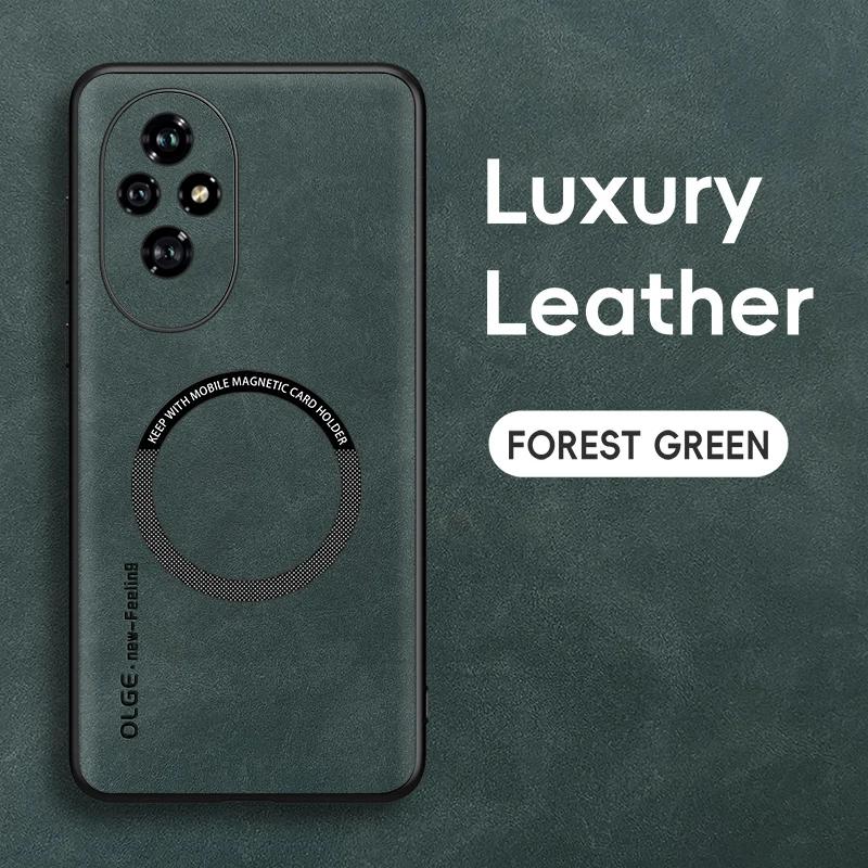 Magnetic Retro Leather Soft Case For Honor 200 Pro Honor200 Pro 5G Wireless Charging Phone Case Cover