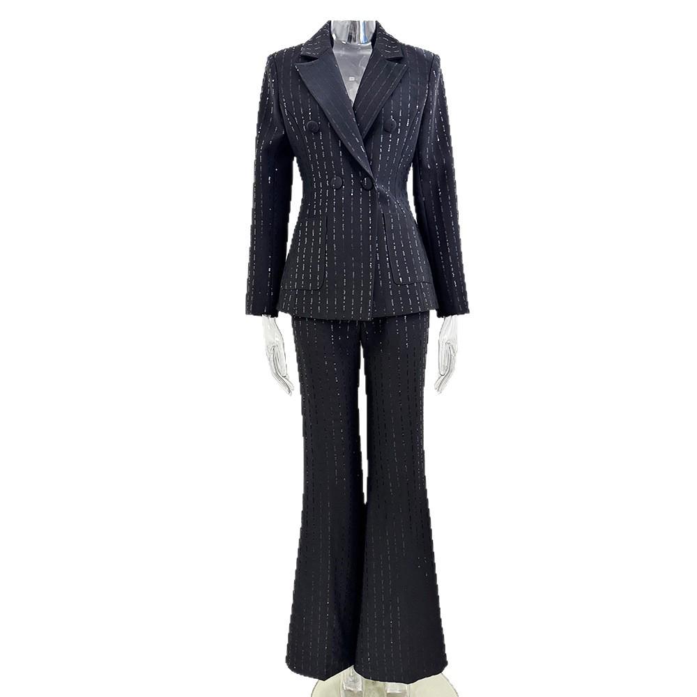 High Street Fashion Sequin Glitter Suit Jacket & Trousers Set - Early Spring 2026