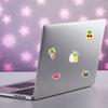 35pcs-50pcs Cartoon Tropical Stickers Playful Beach Stationery Stickers Summer Stickers For Laptop Motorcycle Luggage Phone DIY