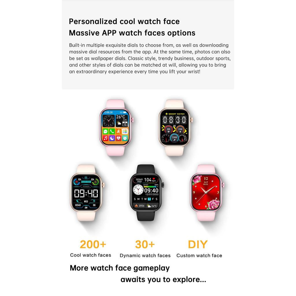 Smart Watch For Men Women Gift Full Touch Screen Sports Fitness Watches Bluetooth Calls Digital Smartwatch