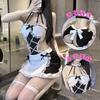 JinXiao Lingerie: Sexy and Cute Maid Uniform with a Large-scale, Form-fitting Design Qqny Lace Bow Set