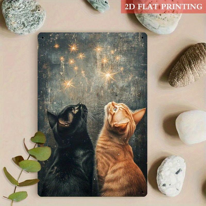 Old-Fashioned Animal Theme Metal Tin Sign for Kitchen Bar Coffee Shop Interior