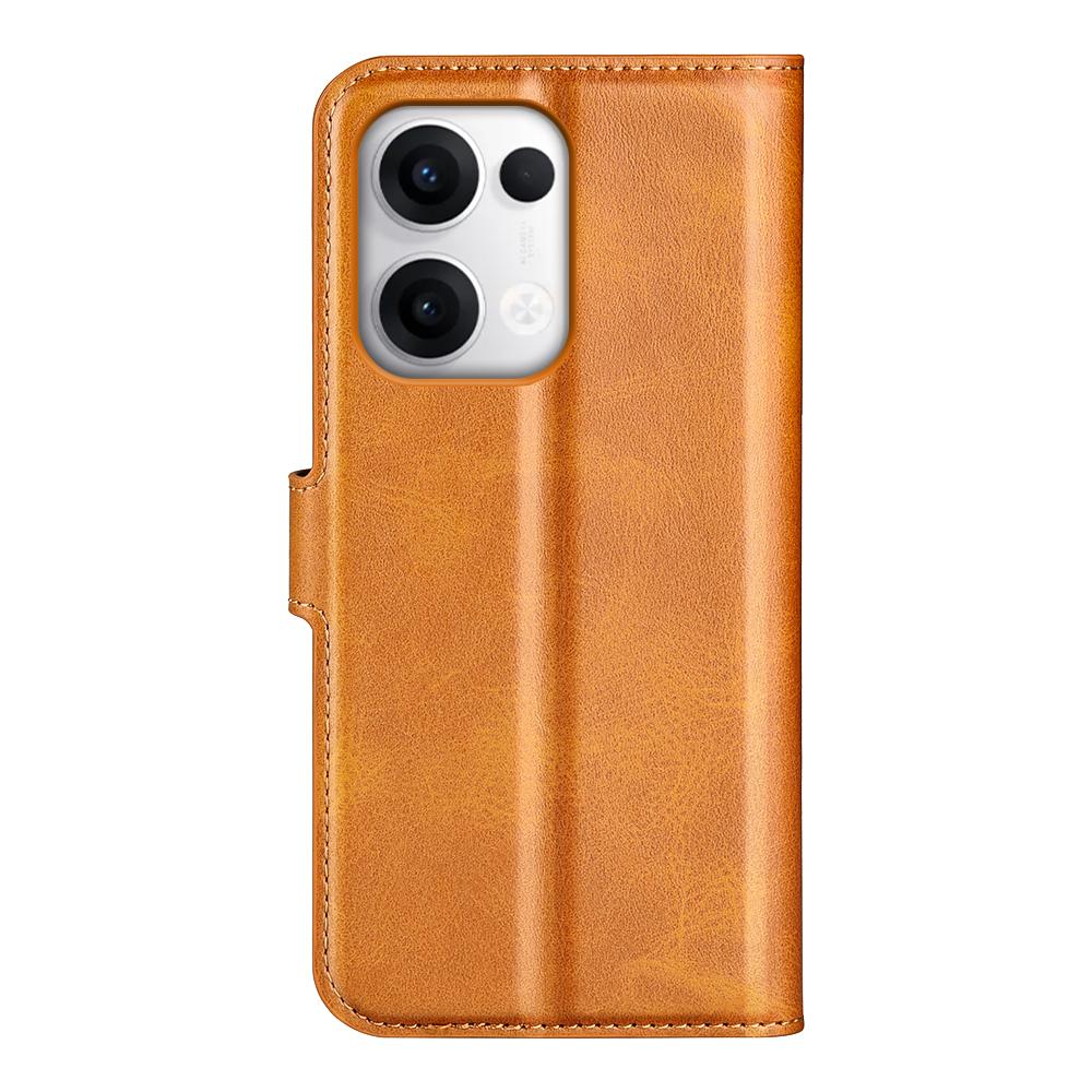 For Oppo Reno13 5G (Global) Stand Case Anti-Scratch Calf Texture Leather Phone Cover