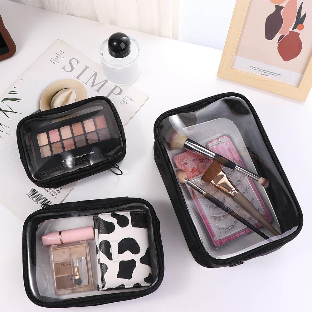 Wash Pouch Travel Zipper TPU Bath Storage Makeup Case Storage Bag Transparent Cosmetic Bag