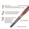 9Pcs Nail Brush Set, Nail Art Tool for Gel, Fine Line, Painting and Detail Work Pens with Stylish Brown Handles