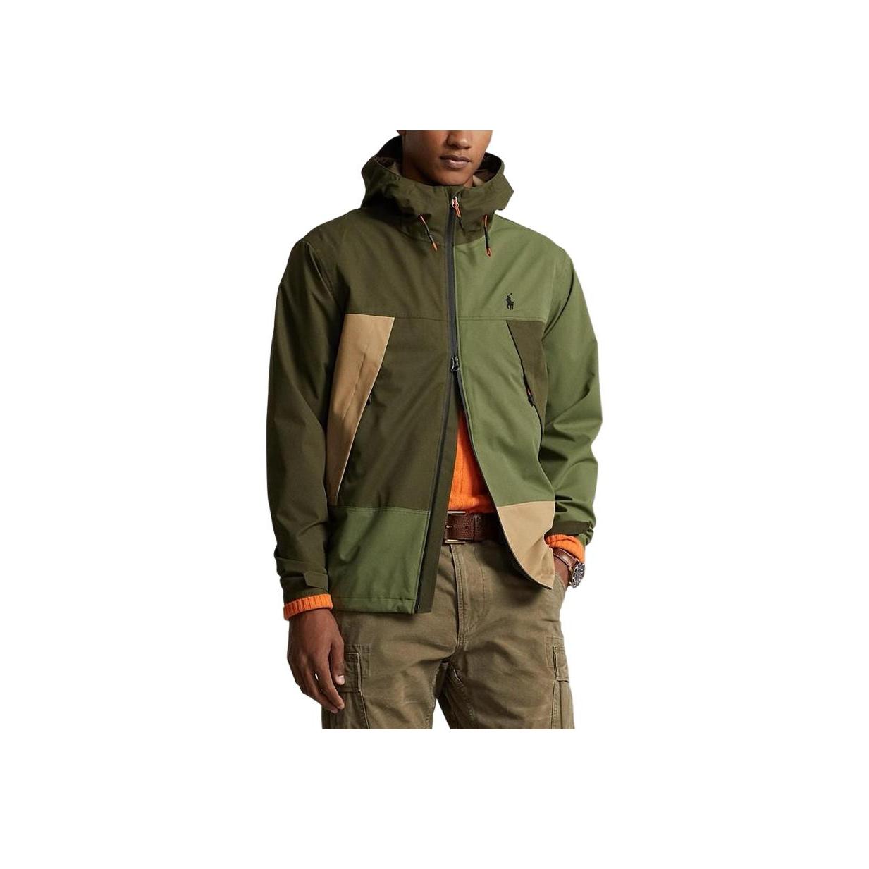 

Polo Ralph Lauren Color Block Small Pony вышитая куртка с капюшоном и длинными рукавами мужские куртки зеленые 710928496-001 XL