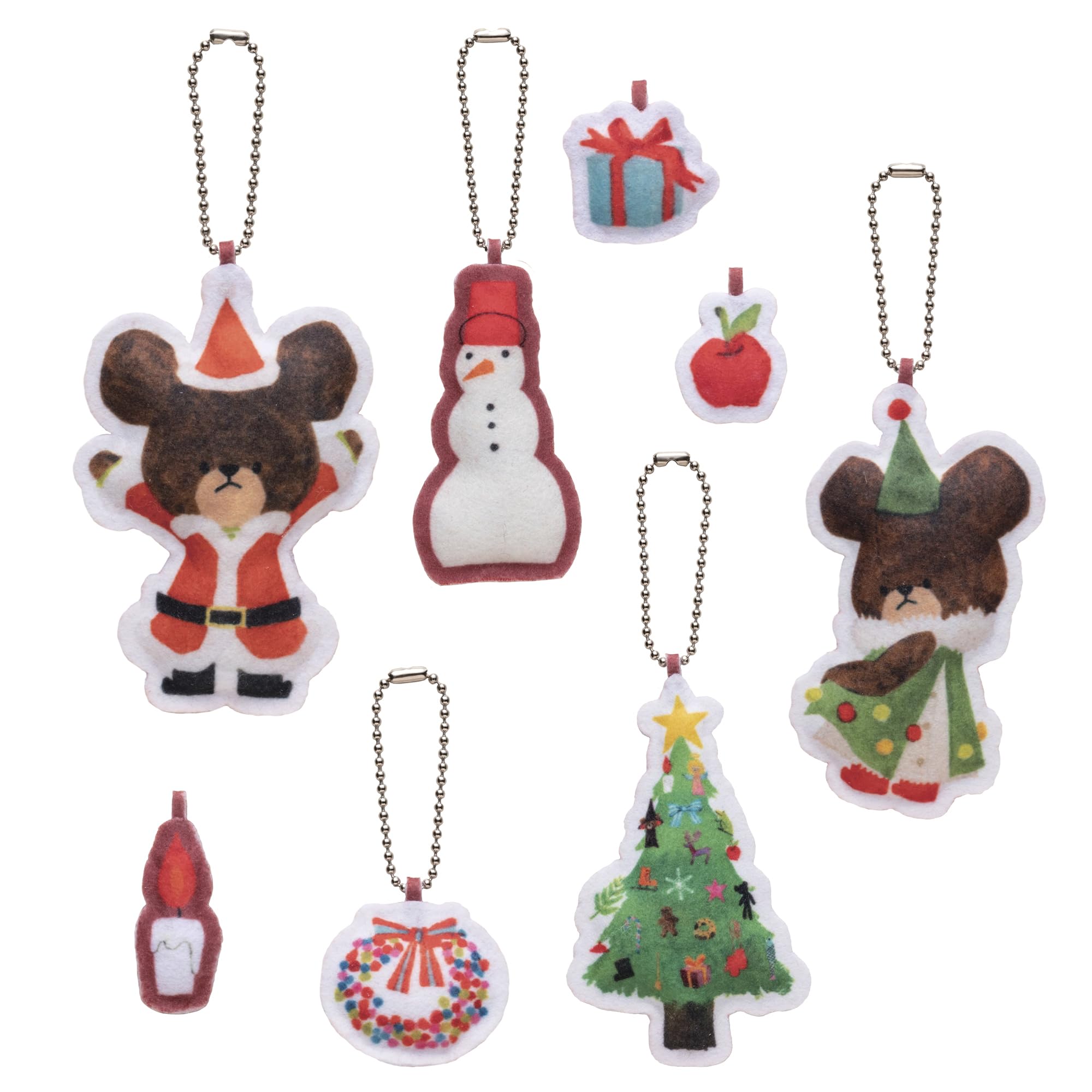 

Hamanaka Craft Kit Just Cut and Stick! Pre-Printed Handmade Ornaments from The Bears School Jackie s Christmas (H481-100-002)