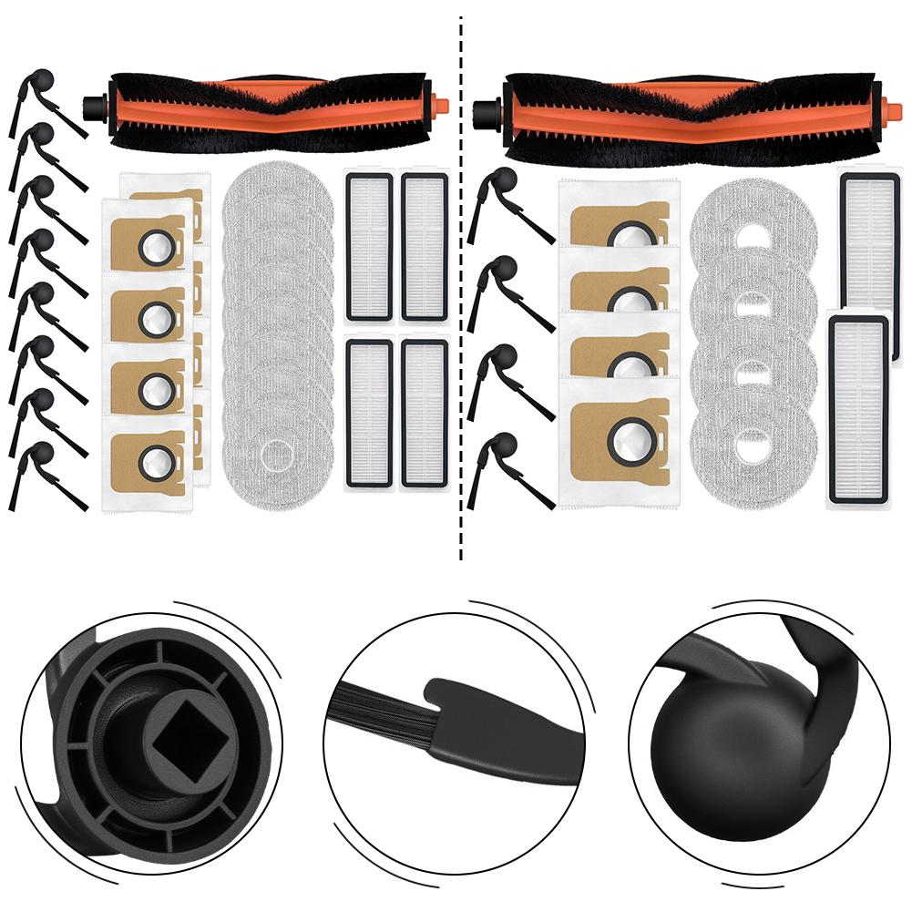 For Mijia For 5C OV42CN Vacuum Cleaner Accessories Replacement Set Main Brush Filter Mop Cloth Dust Bag Side Brush