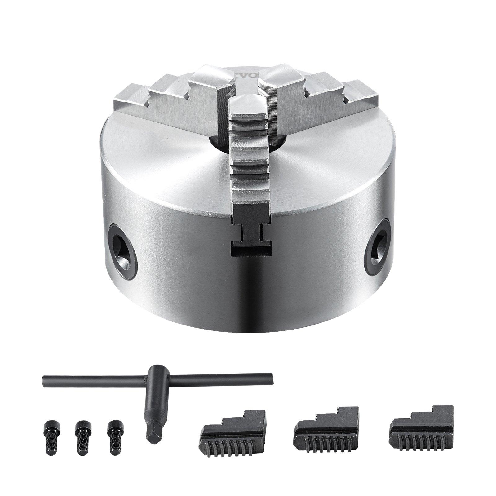VEVOR 3-Jaw Lathe Chuck, 6``, Self-Centering