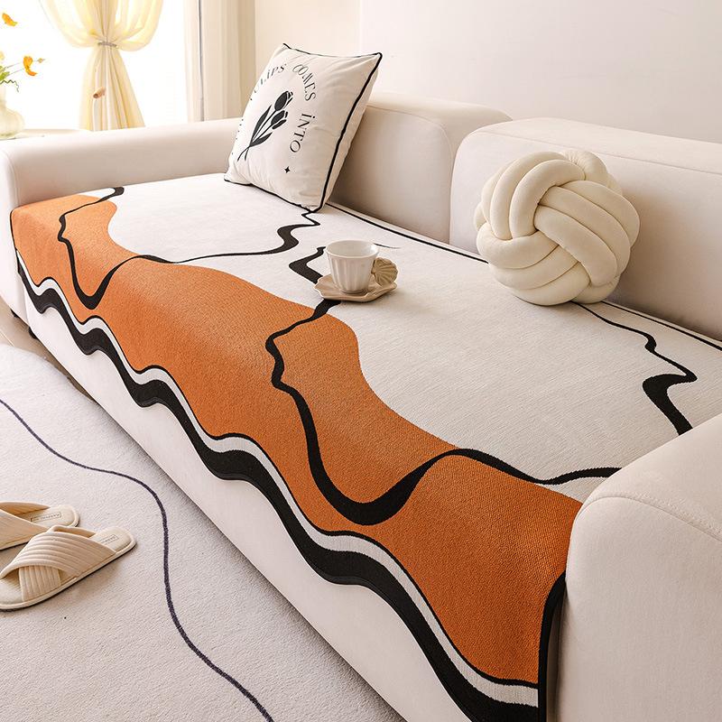 Chenier Special-Shaped Sofa Cushion Irregular Simple Straight Row Seat Cushion Non-Slip Blanket Leather Sofa Special Seat Cushion