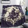 Death and Viking Warriors Print Flannel Blanket,High quality Comfortable for All Seasons,Home Decor,Warmth and Comfort,Perfect for Christmas Gifts