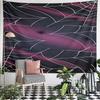 Spooky Spider Web with Purple Glow Pattern Wall Hanging Tapestry Decorative Tapestry Home Decor for Bedroom and Living Room