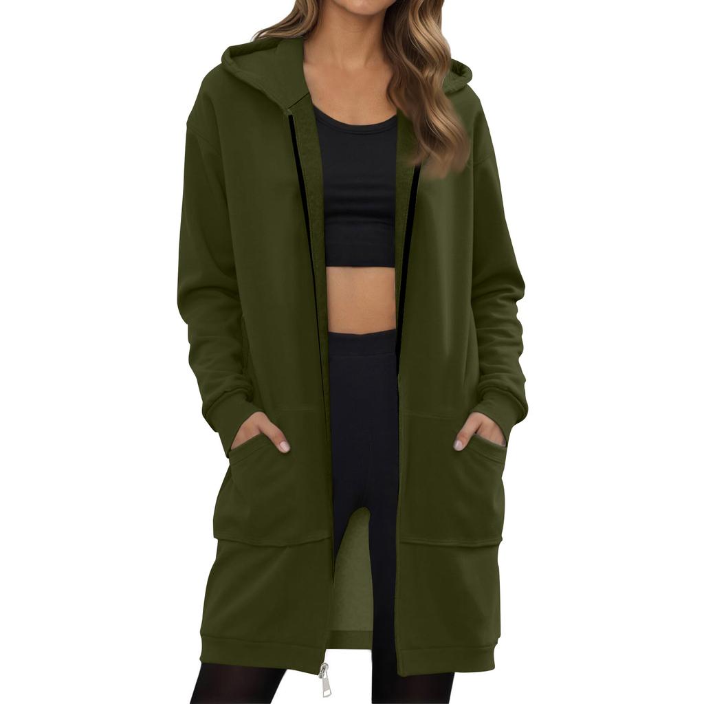 Women's Zip Up Hoodies Oversized Fleece Long Pullover Hooded Sweatshirts Casual Long Sleeve Fall Hoodie Jacket