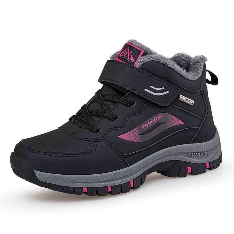 Zulijian Women's Winter Velvet Warm Walking Shoes for Middle-aged & Elderly