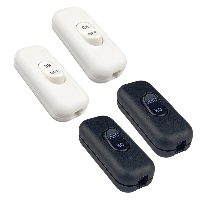 2Pieces Multipurpose Sturdy Lamp Switches 6A 250V Suitable Portable Accessory for All Electric Lighting Products