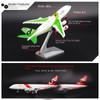 1/400 Diecast Metal Plane Model Leker 7 Tommer Boeing 777 Pull Back Replica med lyd og lett flymodell for barn Leker