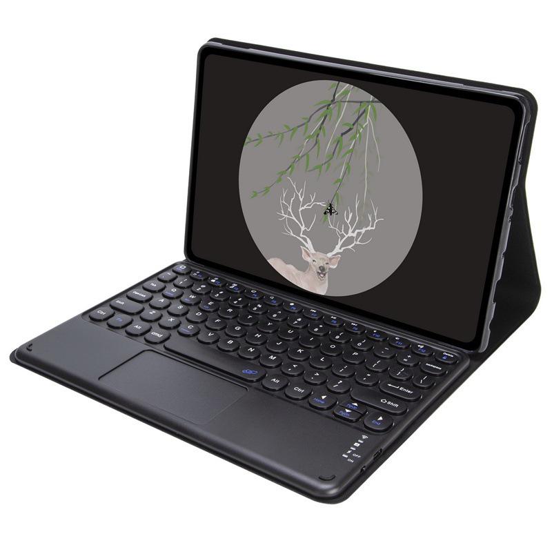 Compatible Bluetooth Keyboard Protective Case for Honor Tablet 9 (12.1-inch), X8 Pro, X9a, and X9 with Round Cap Touch and Leather Finish.