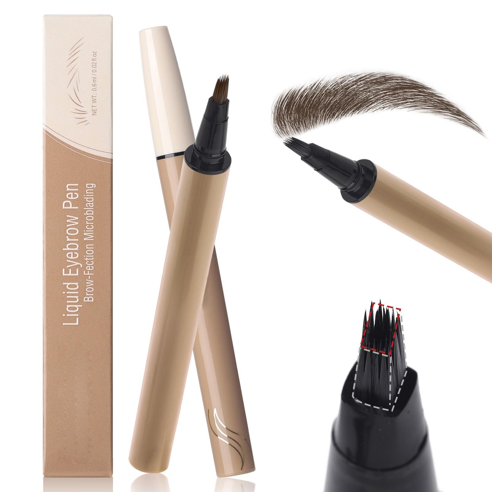 

Кисть для уголков бровей, карандаш для бровей, жидкий микро-блейд, женский карандаш для бровей, натуральный карандаш для бровей, легко наносится, водостойкий, 0,6 мл One Size