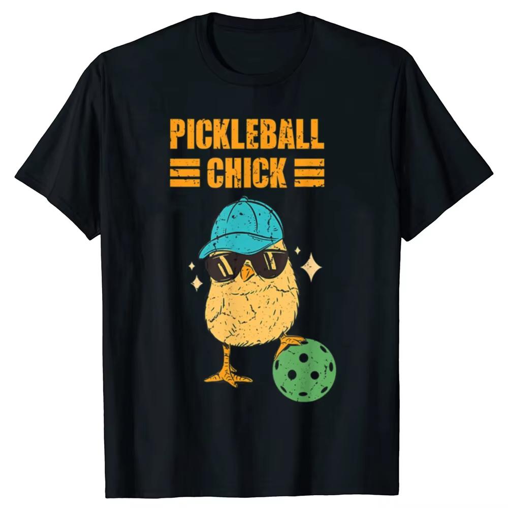 Funny Pickleball Chick Graphic Tshirts Men Womens Fashion Casual Tshirt 100 Cotton Loose Oversized T Shirt