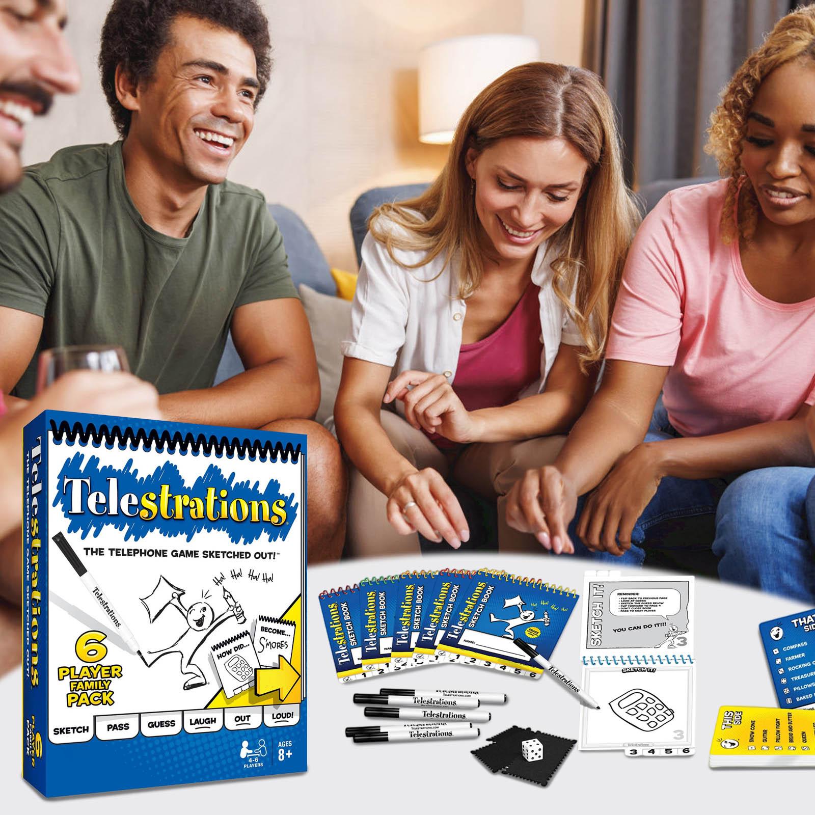 

Настольные игры Карта для Телестраций Веселая Семейная Для Взрослых 6 Игроков 4-6 Игроков 5мл One Size