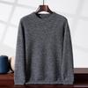 Men's Thickened Cashmere Sweater: Seven-needle, Double-strand, Marled Knit, Round Neck, Loose Fit, Plus Size, Autumn/Winter Style.
