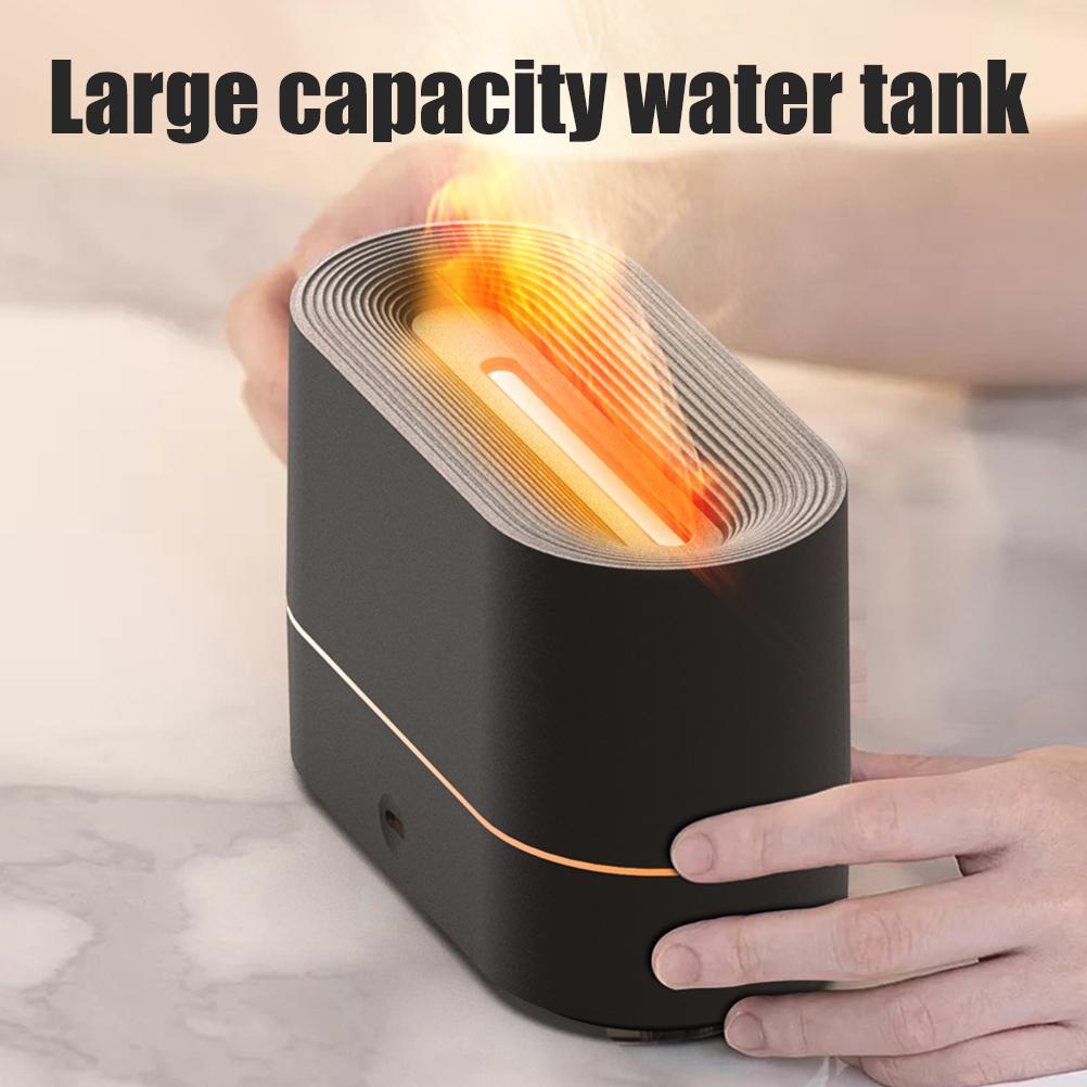 Flame Humidifier Essential Oil Diffuser Cool Mist Humidifiers for Bedroom 200 Ml Mini Air Small
