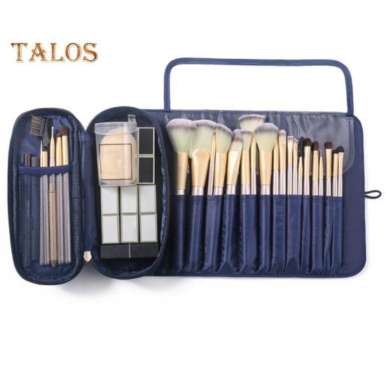 Makeup Brush Bag 12 Slots Waterproof Nylon Foldable Portable Multifunctional Lipstick Eyebrow Pencil Cosmetic Brush Holder Organizer Pouch
