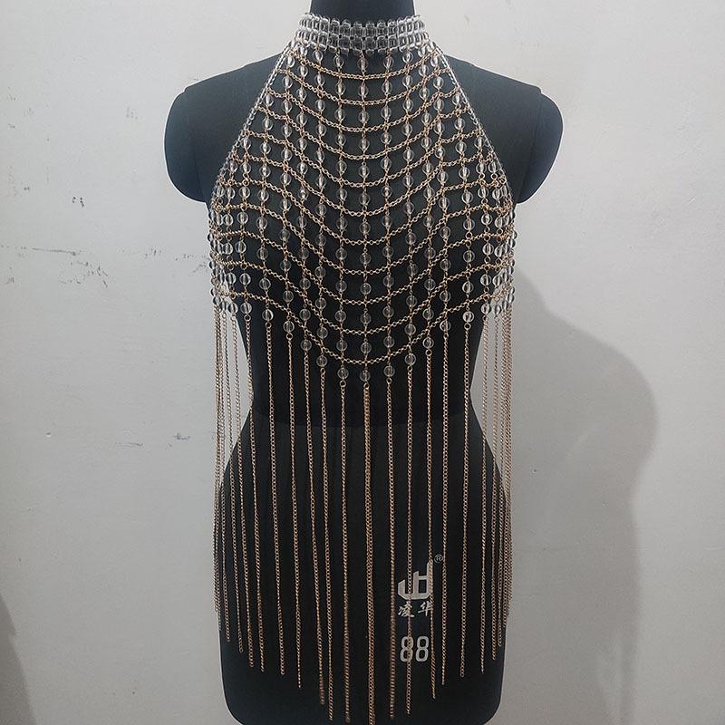 

Multi-Layer Tassel Beaded Body Chain Necklace for Women