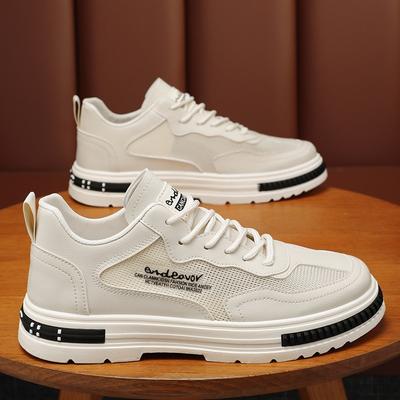 2024 Été Nouveaux Chaussures de Planche Décontractées pour Hommes Baskets Légères et Respirantes Chaussures Plates Basses Antidérapantes Confortables pour la Marche