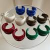 Vintage C-shaped Circle Earrings Versatile Simple Temperament Internet Celebrity Earrings Female Korean Ins Personalized Earrings