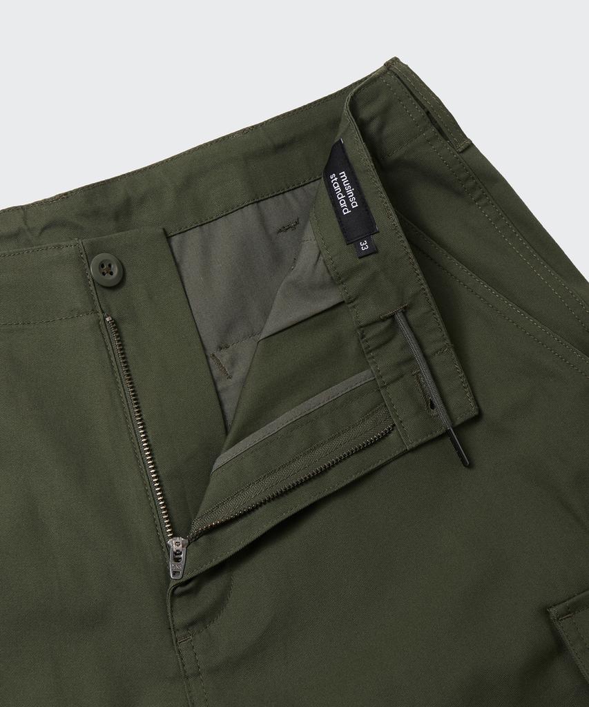 MUSINSA STANDARD Cotton Wide Side Zipper Cargo Pants [Khaki]