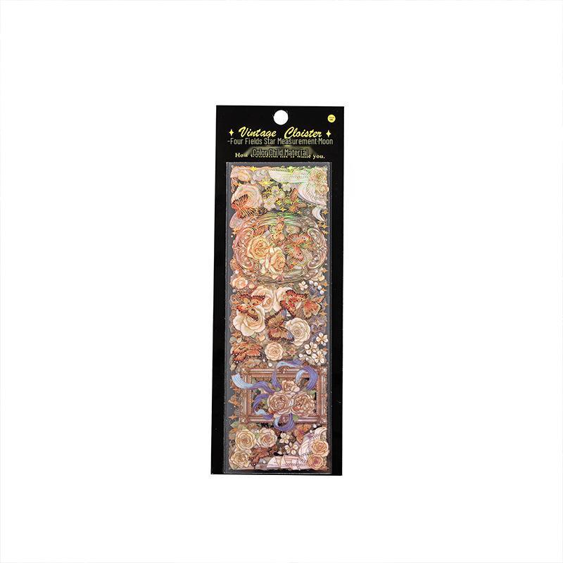 InFeel.Me PET Stickers: Wild Starry Seas Series with Hot Stamping Clock Chain Journal Decoration.