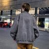 Men's Autumn & Winter Suede Plush Bomber Jacket - Loose Fit, Plus Size, Hong Kong Style