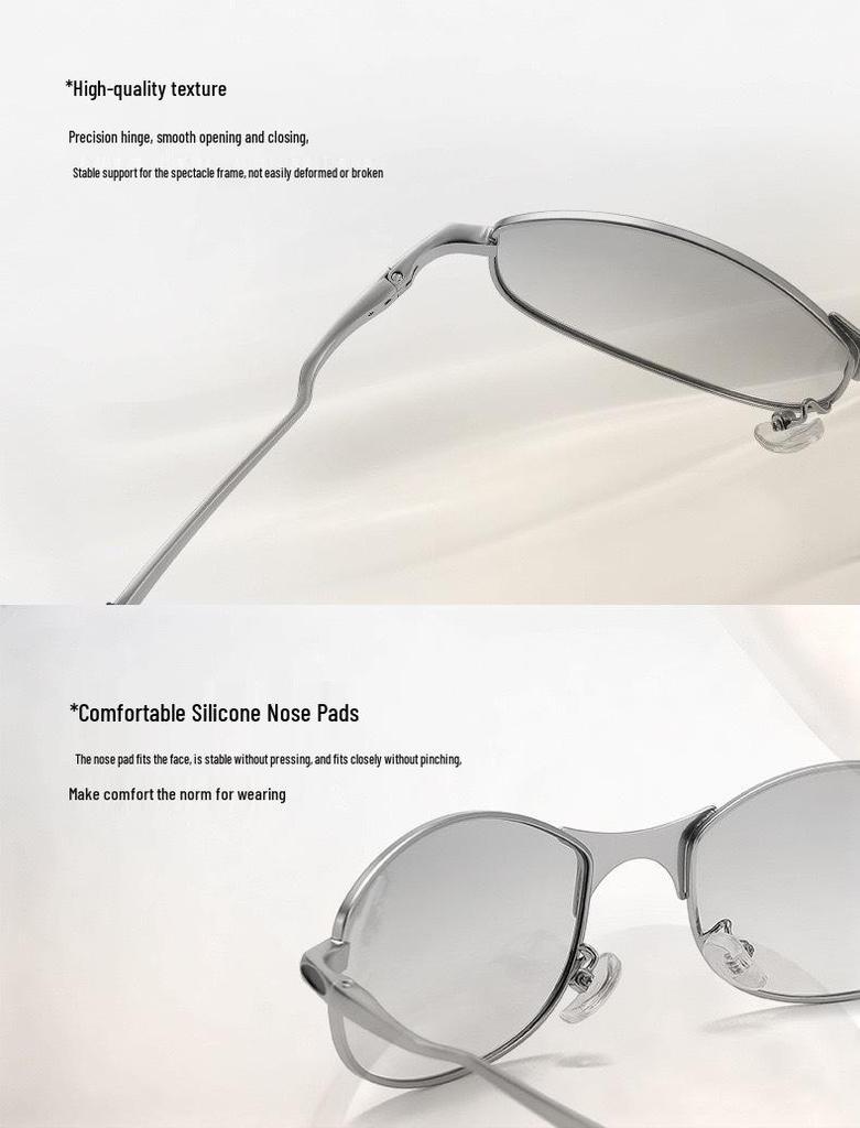 Retro-Futuristic Cat Eye Polarized Sunglasses with UV Protection for Cycling