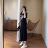 2026 Summer Short-Sleeve Printed Dress, Korean Casual Lazy T-Shirt, Loose Plus Size Over-the-Knee Long Skirt