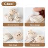 Gbee Organic Cotton Baby Rattle Set: Wrist Strap, Hand Crank Soothing Toys for Newborns