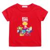 Gioco Fall Guys 2-12 Anni Bambini T-shirt in Puro Cotone Ragazzi Ragazze Stampa Cartone Animato Carina Manica Corta Girocollo Casual Estiva Top per Bambini