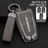 Zinc Alloy Leather Car Remote Key Case Cover Shell Holder Full Protection Auto Accessories Keychain For Toyota Avensis T25 T27