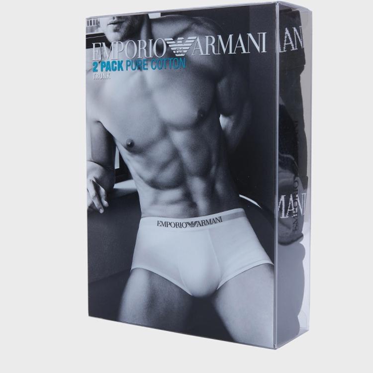 Emporio Armani Ss24 Logo Letter Print Casual Boxer Briefs 2-Pack Men underwear Black 111613-CC722-07320