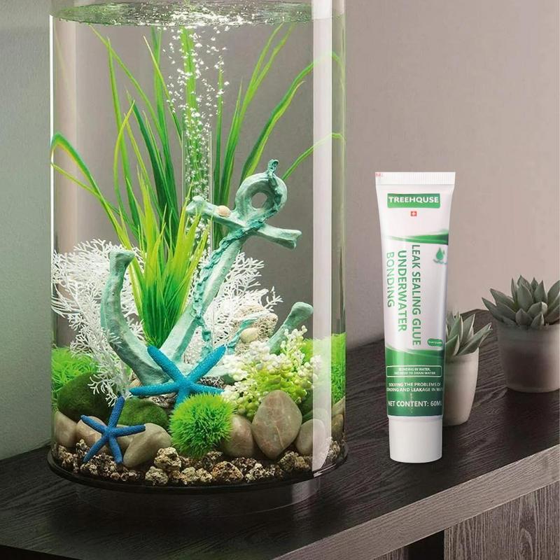 Aquarium Sealant Clear 60ml Aquarium Repair Adhesive Waterproof Adhesive Sealant For Repairing Leaks Strong Adhesion Underwater