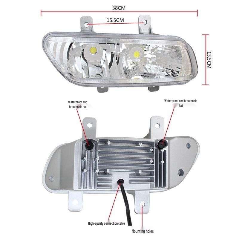 Dongfeng Tianlong VL Old Model LED Front Fog Light Modification - Aluminum Shell Bumper Lights