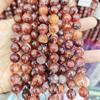 7A Ox Blood Red Phantom Quartz Resin Flower Beads Strands for DIY Bracelet Jewelry.