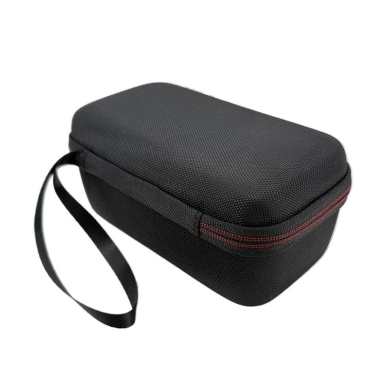 Hard Shell Speaker Storage Case, Daily Travel Bag with Mesh Pocket, Main Compartment, and Side Carry Handle Use