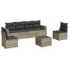 VidaXL Salon de Jardin avec Coussins 7 pcs, Canapés avec Pieds Réglables, Ensemble de Meubles d'Extérieur Patio Terrasse, 3251159