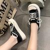 Women Platform Thick Sole Canvas Sneakers Breathable Height Increasing Retro Casual Sports Shoes