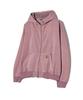 Physical Department Pigment Washed Work Zip-Up Hoodie_Dark Pink
